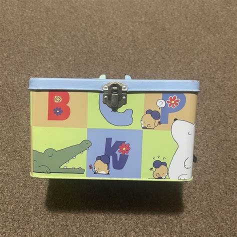 sanrio pickle bicke metal box|Rare Vintage Sanrio Mouse Character Picke Bicke Tin Lunch Box .